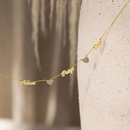 Custom Name Heart Necklace