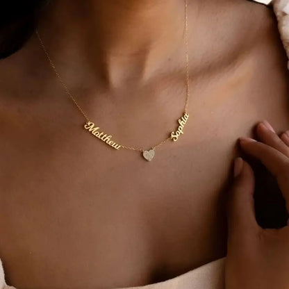 Custom Name Heart Necklace