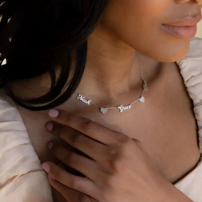 Custom Name Heart Necklace