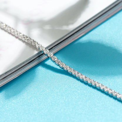 2mm Crystal Tennis Anklet