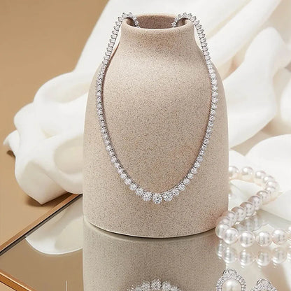 S925 Moissanite Diamond Tennis Necklace