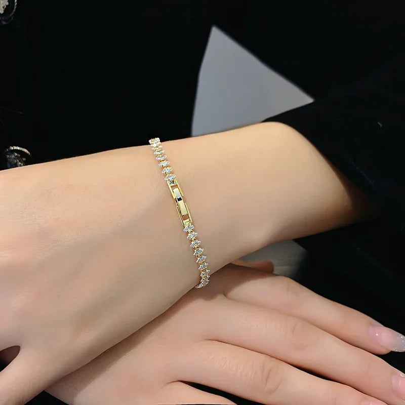 Marquise Crystal Tennis Bracelet
