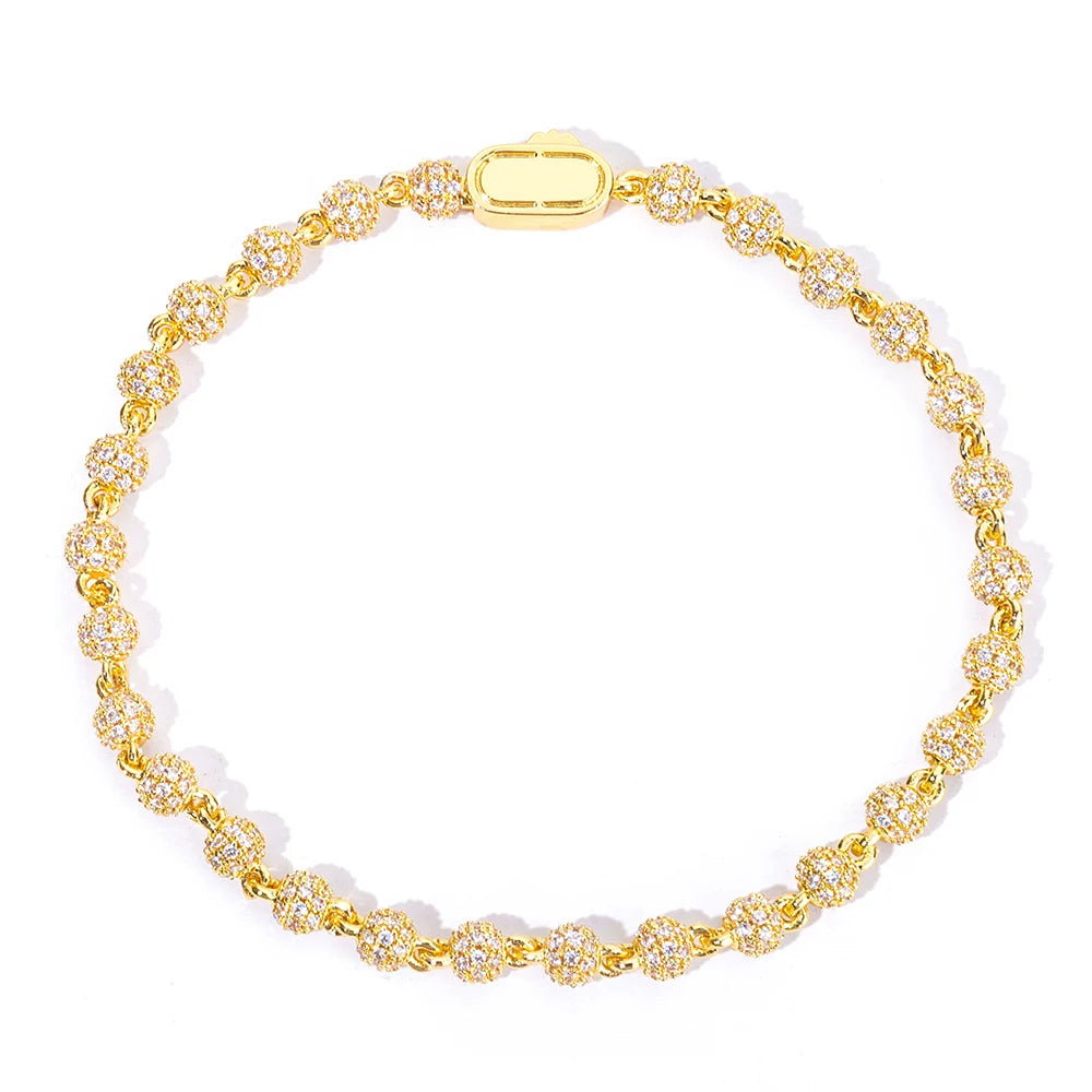 4mm Diamond Bead Bracelet