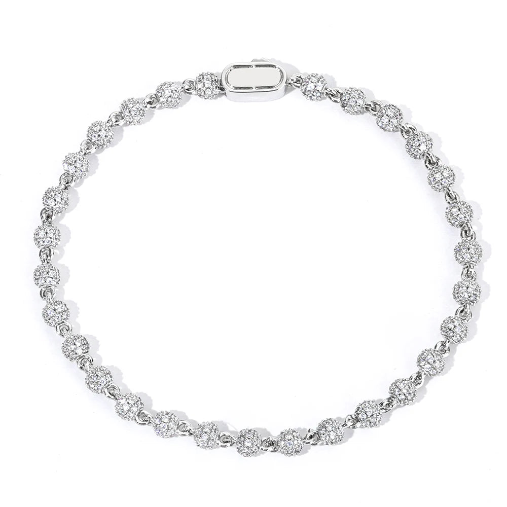 4mm Diamond Bead Bracelet