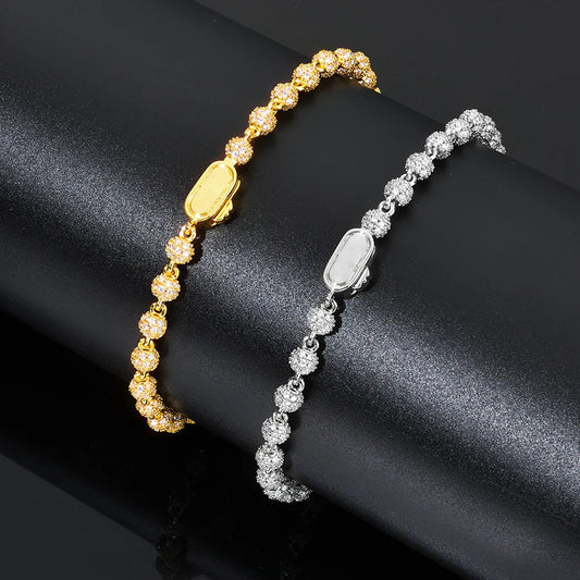 4mm Diamond Bead Bracelet